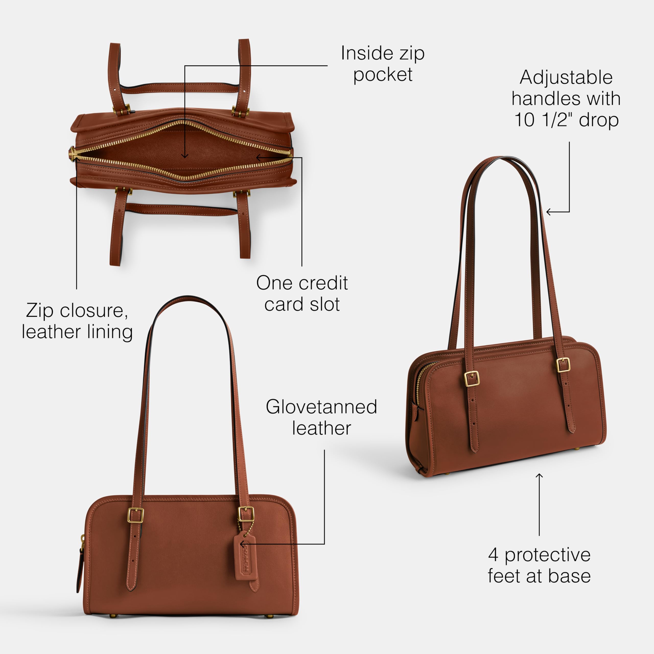 COACH Swing Zip Bag with Grommets