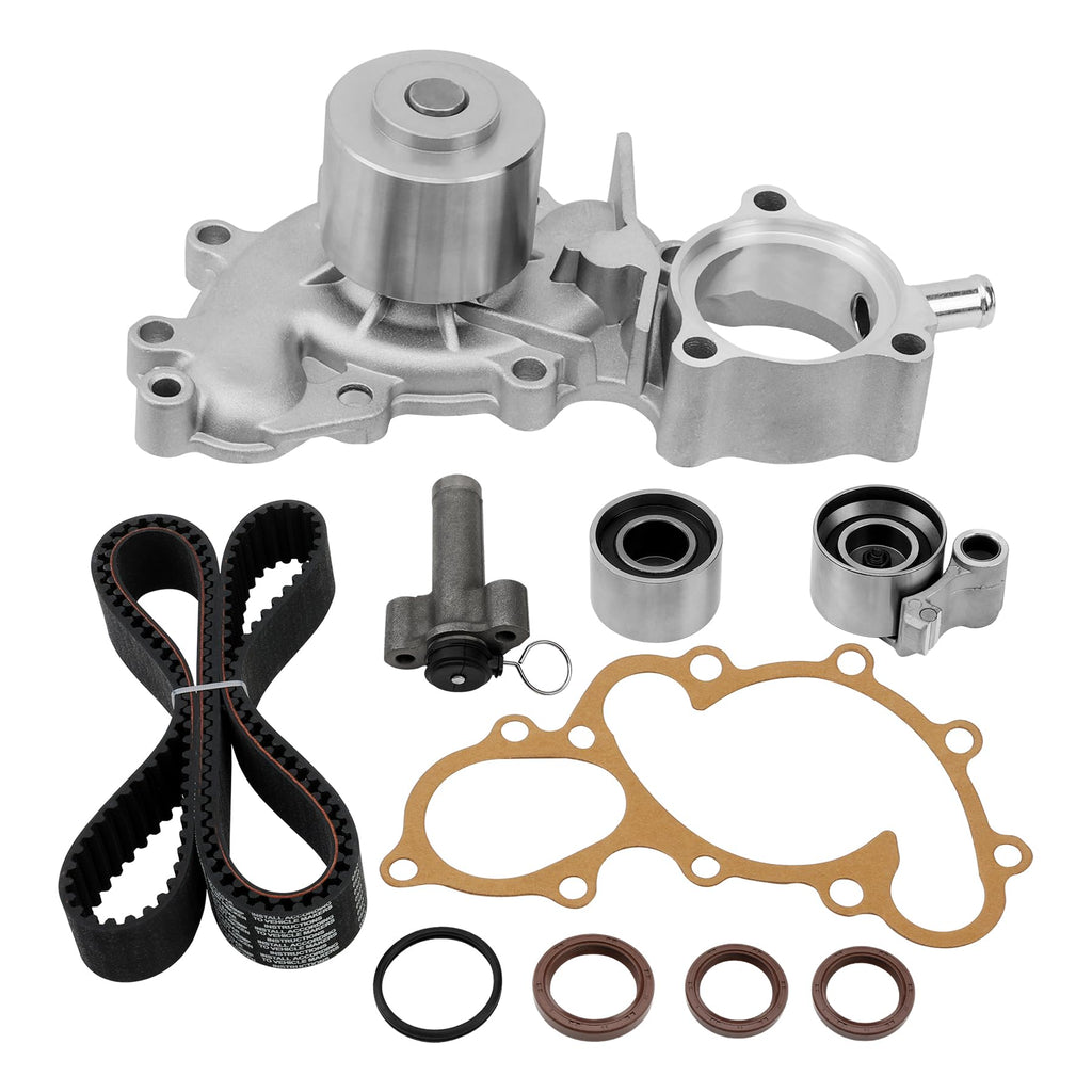 Engine Timing Belt Kit with Water Pump | Compatible With 1987-2001 Toyota Camry Celica RAV4 MR2 Solara 2.0L 2.2L 3SFE 5SFE L4 DOHC 16V | Replaces# TBK138, TCKWP199