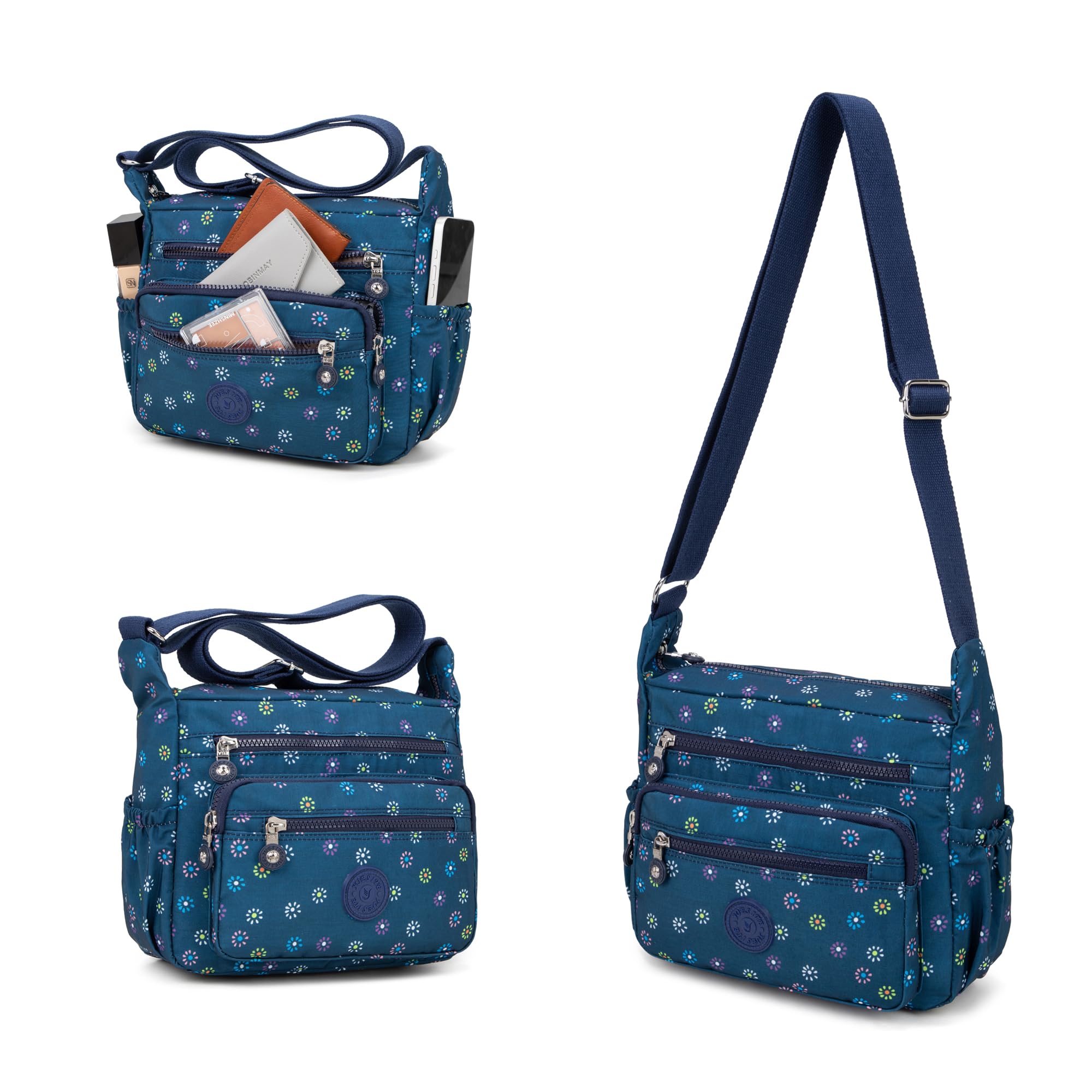 Pealwel Women Shoulder Handbag Roomy Multiple Pockets Bag Ladies Crossbody Purse Tote Top Handle Satchel