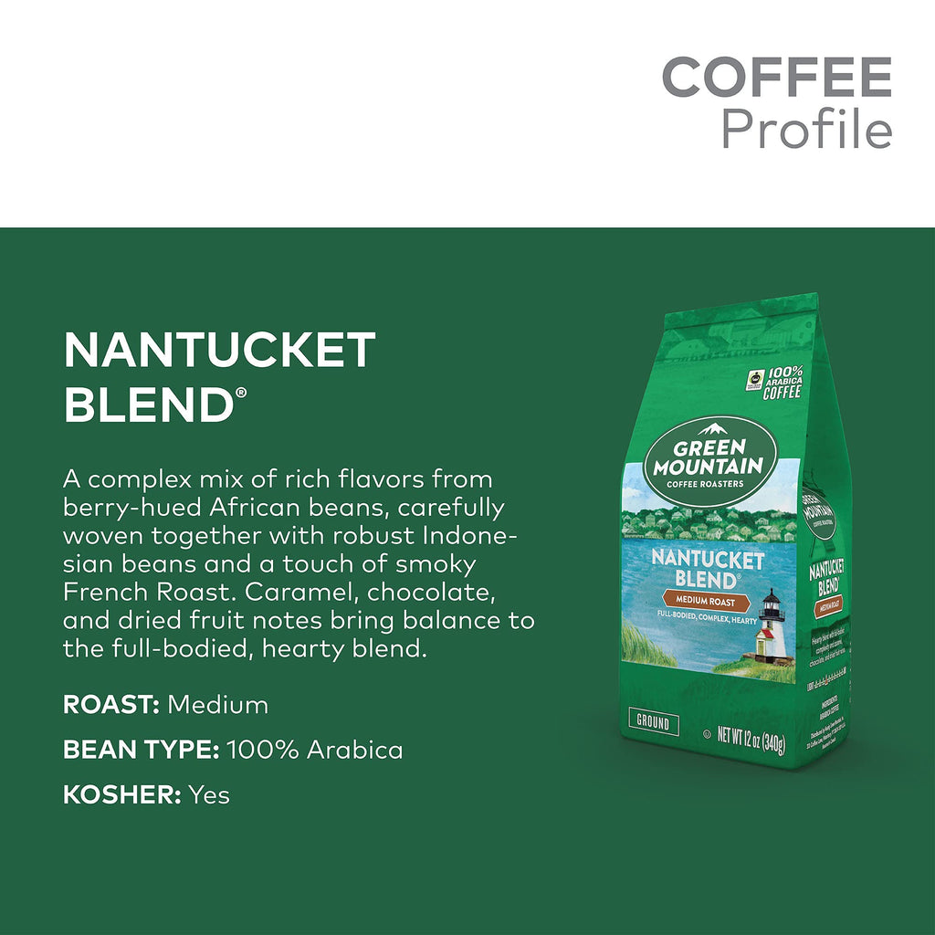 Green Mountain Coffee Roasters Wild Mountain Blueberry, Ground Coffee, Flavored Light Roast, Bagged 12 Oz, 1 Count
