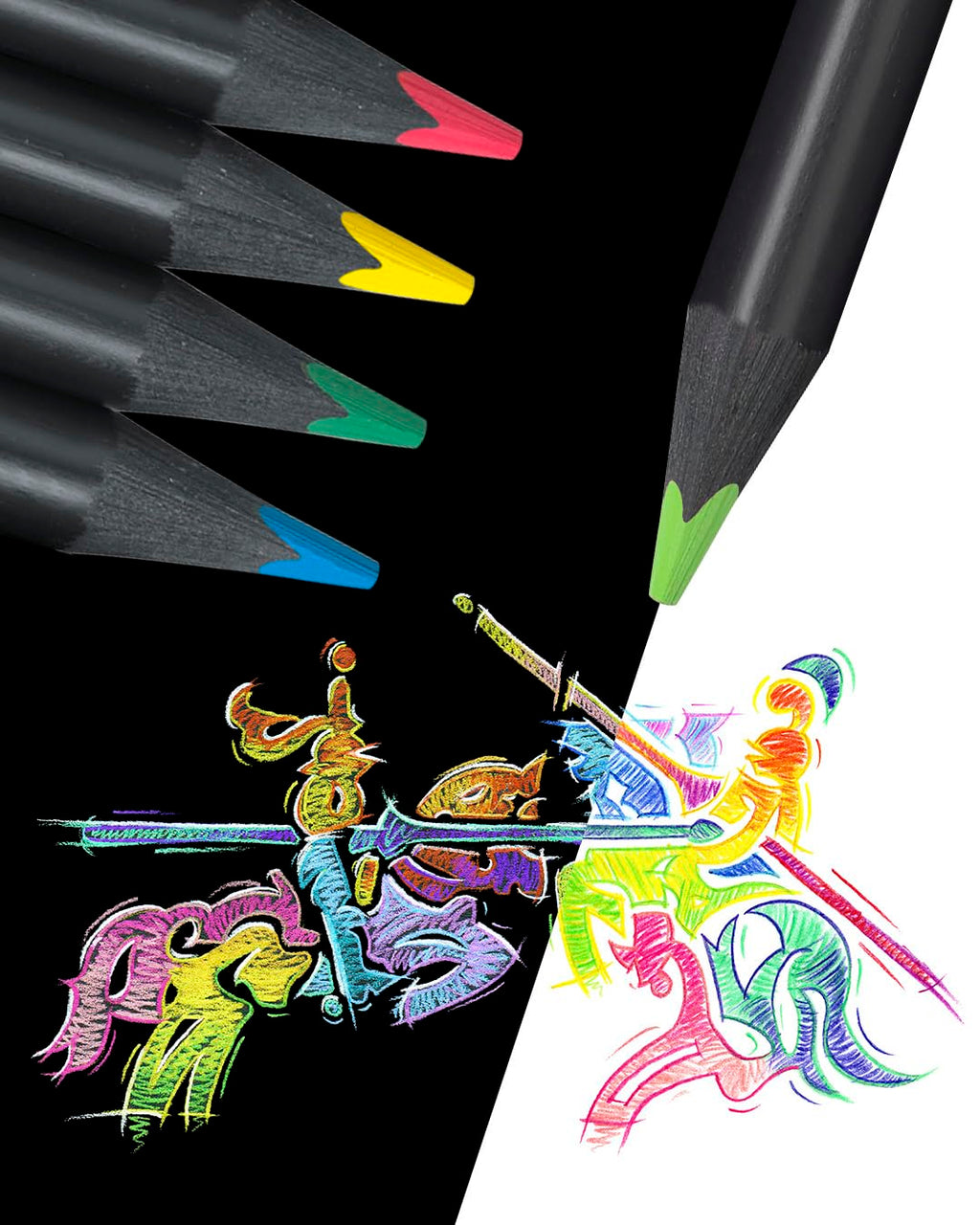 Faber-Castell Black Edition Colored Pencils| Great Back to School Art Supplies | Classic (12 Count)