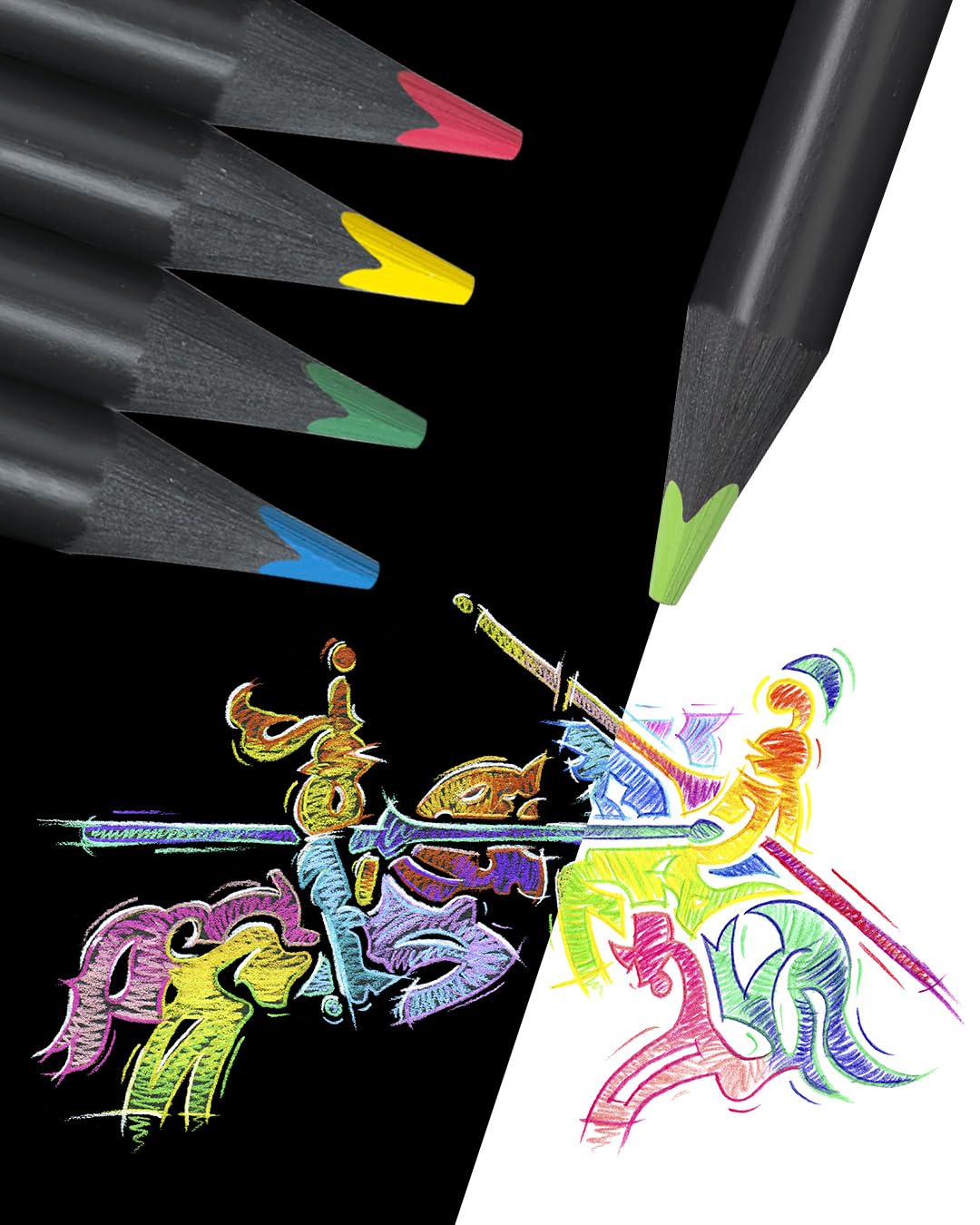 Faber-Castell Black Edition Colored Pencils| Great Back to School Art Supplies | Classic (12 Count)