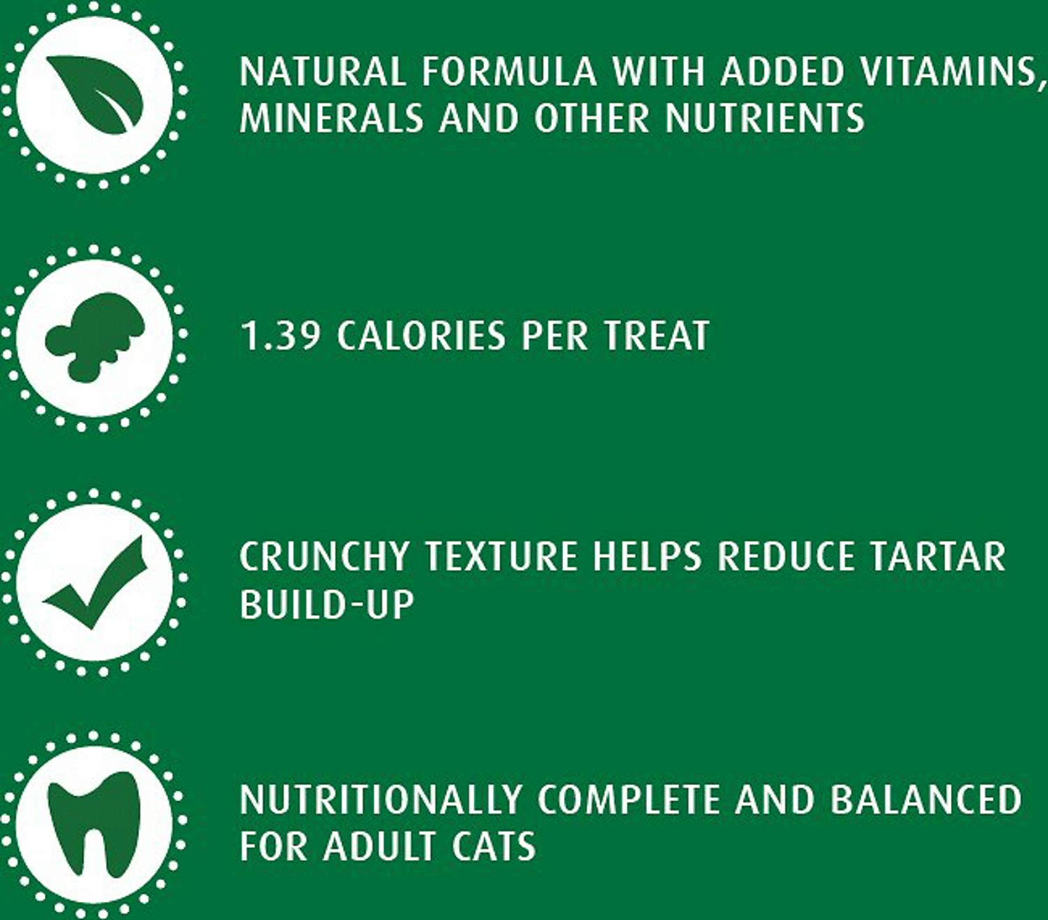Greenies Cat Treats, Feline Veterinarian-Recommended Adult Natural Dental Treats, Catnip Flavor, 2.1 oz. Pouch