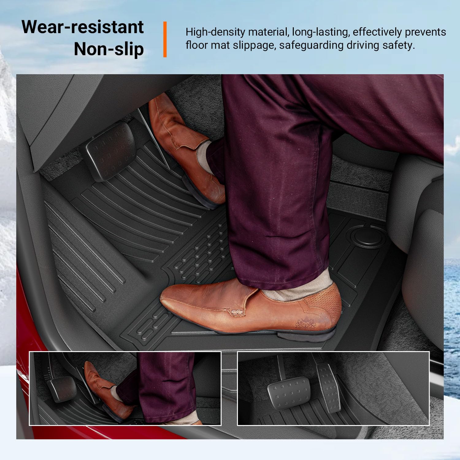 powoq Floor Mat Compatible with 18-24 Chevy Traverse Cargo Mat Replacement for 2018-2024 Chevy Traverse Accessories(Trunk+Backrest+7Seats Floor Mat)
