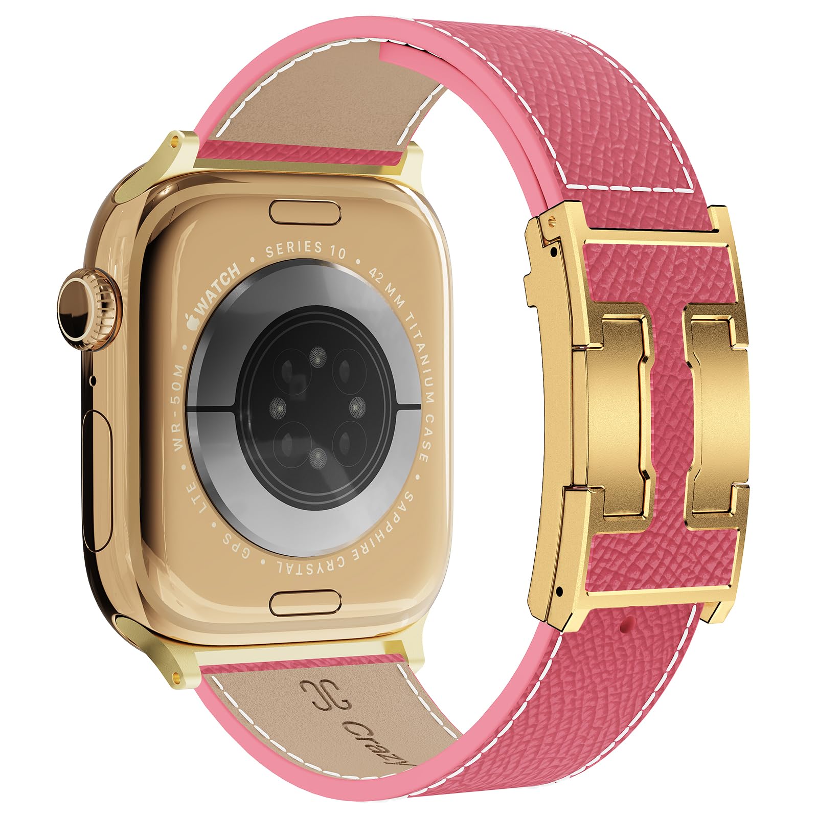 Designer Leather Band Compatible with Apple Watch 49mm46mm45mm44mm42mm41mm 40mm38mm for Women,Magnetic Buckle Replacement Strap for iWatch Ultra 3/2 /1 SE 3/2/1 Series 11/10/9/8/7/6/5/4/3/2/1