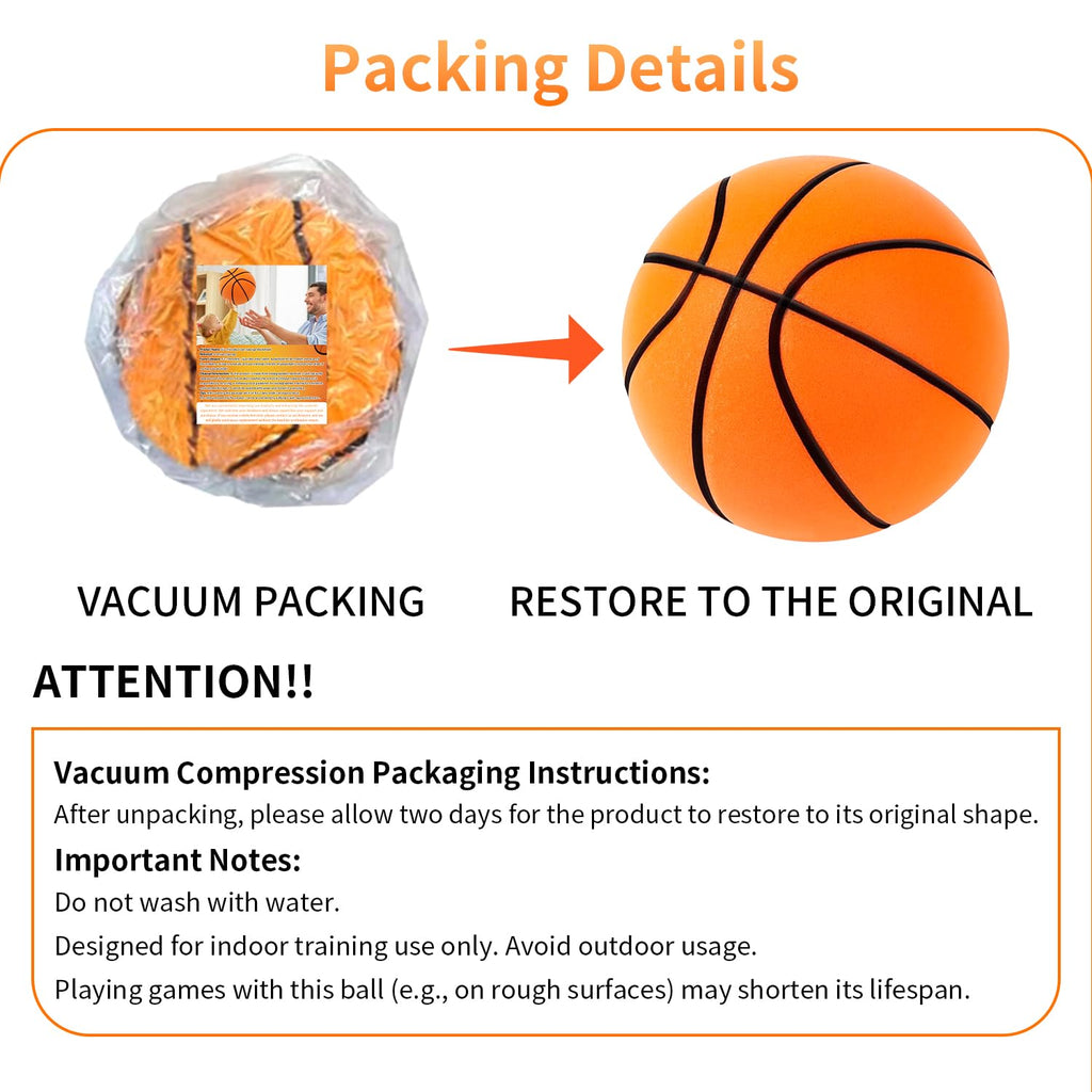 Silent Basketball, 2026 New Silent Basketball, Silent Basketballs Dribbling Indoor, No Noise Basketballs for Various Indoor Activities