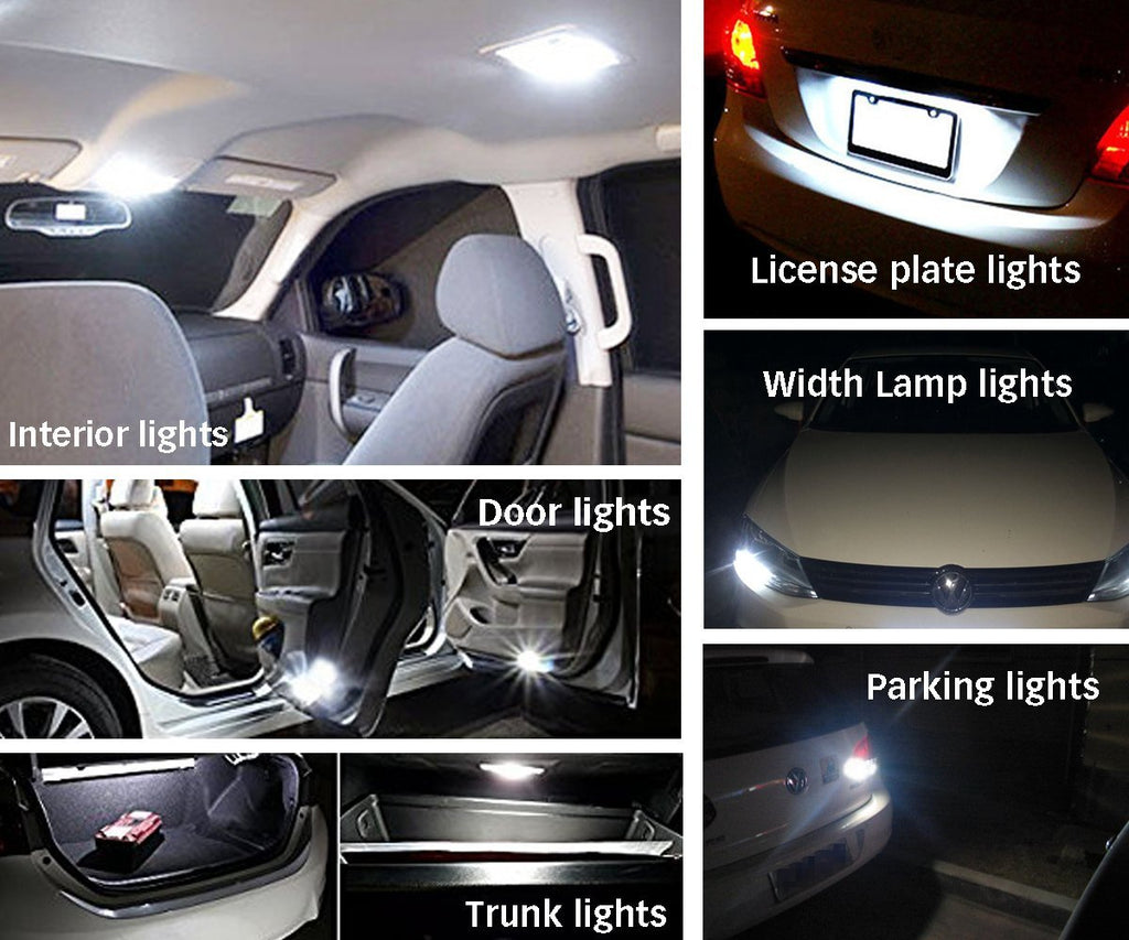 T10 921 194 168 LED Bulbs Cool White 20-Packs, Super Bright 3014 42-SMD LED Replacement 12 Volt RV Camper Trailer Boat Trunk Interior Dome Map License Lights, Backup Reverse Lights