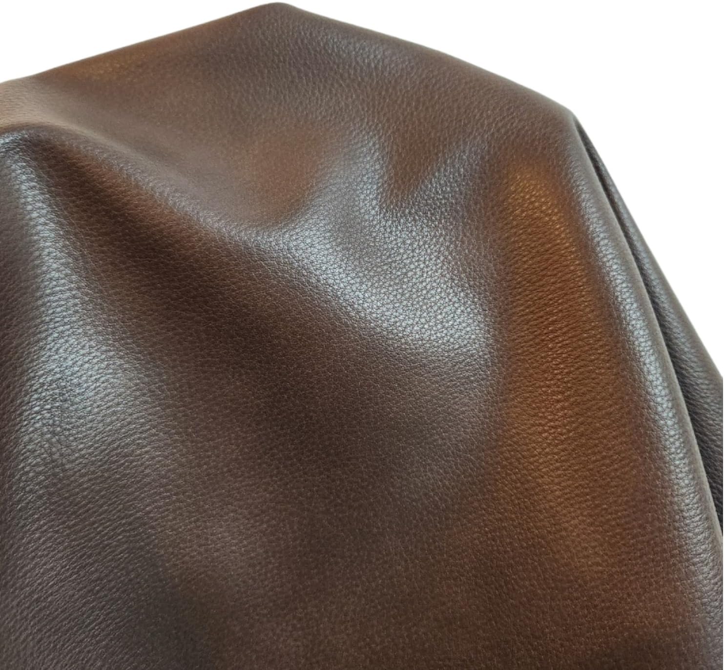 NAT Leathers™ | Acorn Brown Crazy Horse Soft Faux Leather Sheet PU (Peta Approved Vegan) | by The Yard Synthetic Pleather 0.9 mm Thick | 1 Yard (36 x 54 inch) Smooth Upholstery | Acorn, 1 Yard