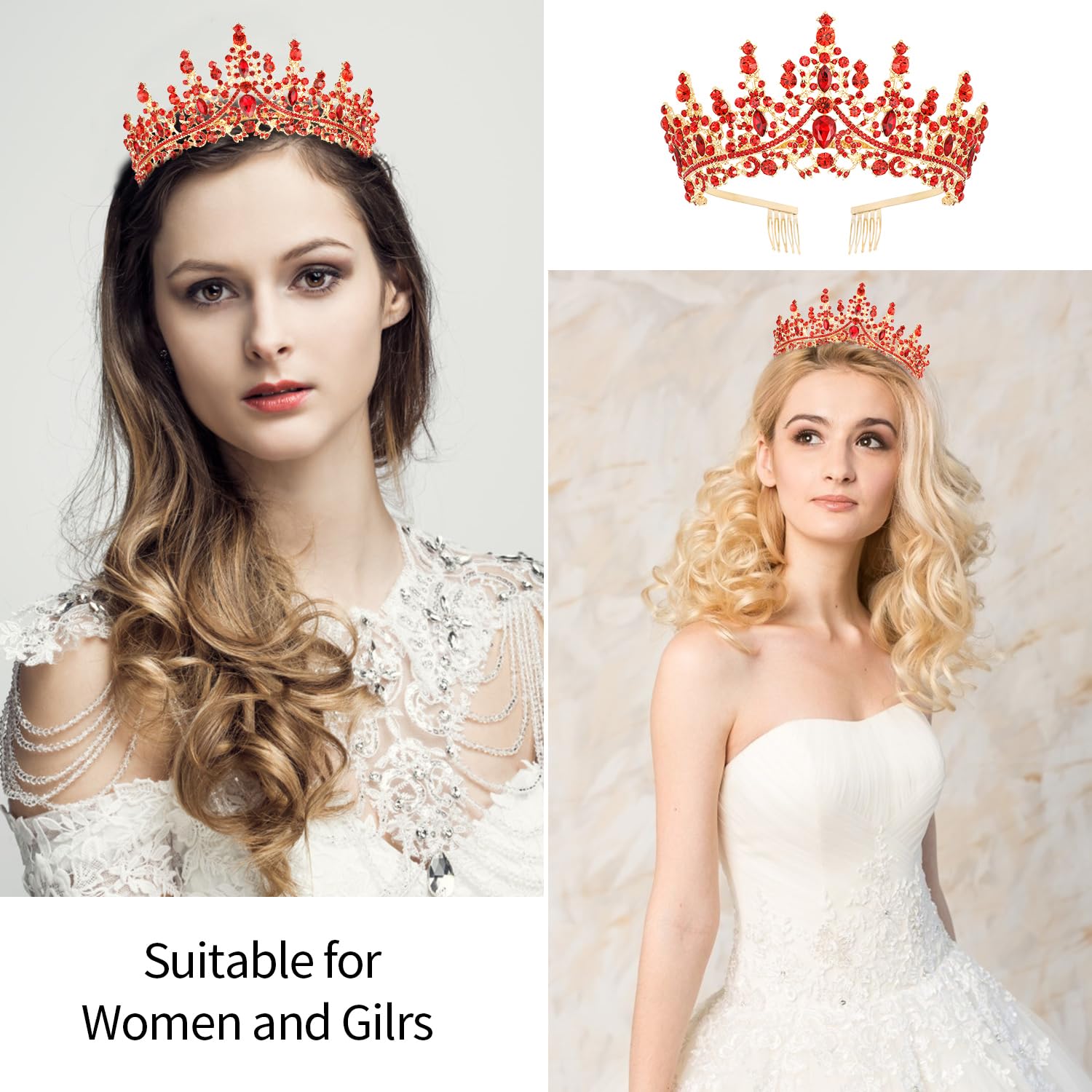 VELSCRUN AB Silver Crystal Birthday Queen Tiara Crowns for Women Girls Birthday Queen Headband Sash Elegant Princess Crown with Combs Hair Accessories Happy Birth Party Decorations Mom Gift