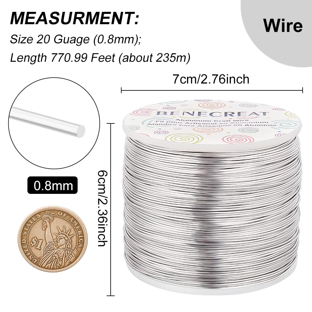 BENECREAT 9 Gauge Jewelry Craft Aluminum Wire 55 Feet Bendable Metal Sculpting Wire for Halloween Craft Floral Model Skeleton Making (Black, 3mm)