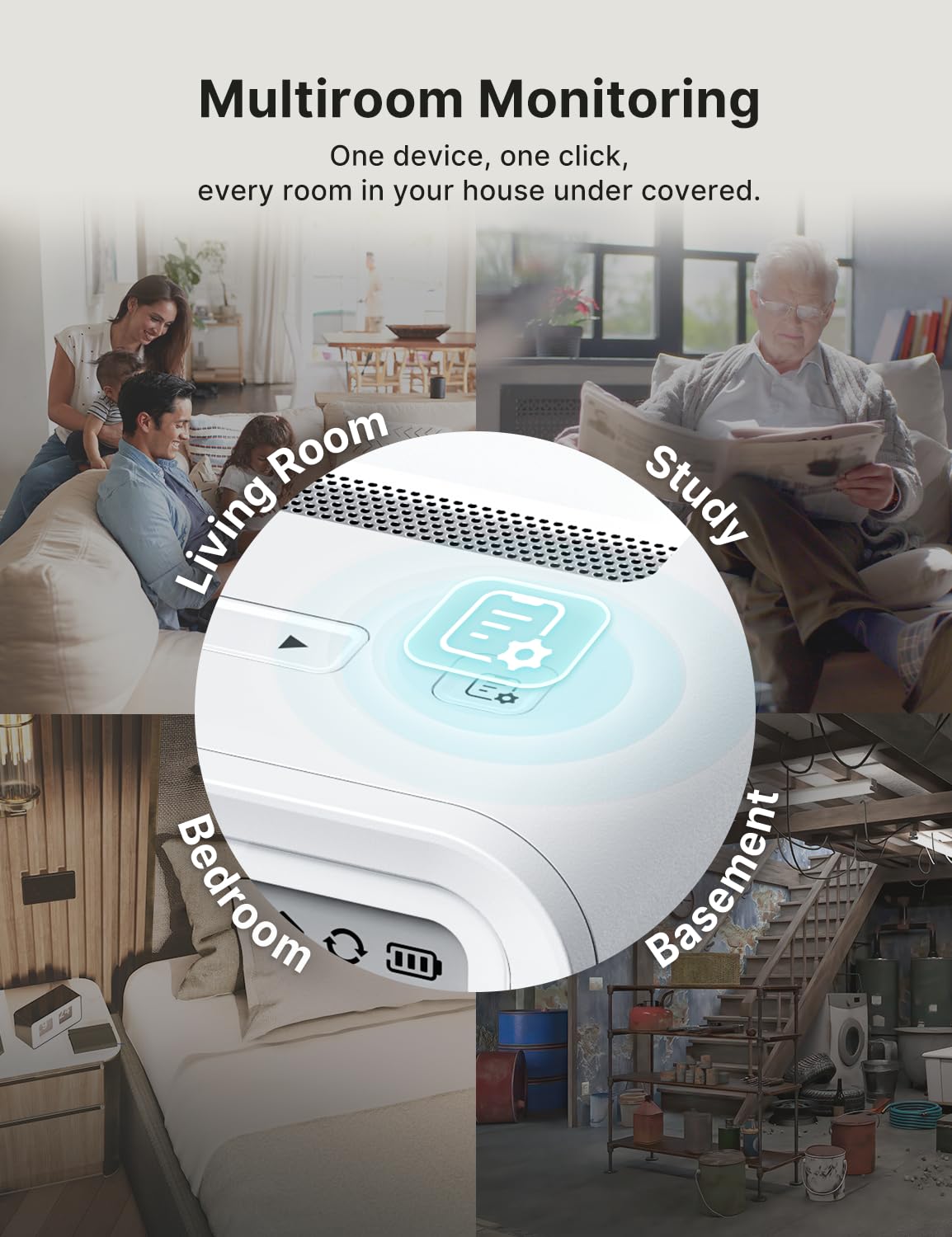 X-Sense Radon Detector, Audible & Visual Alert, One-Touch Reset, Stores up to 99 Local Reports, Temperature and Humidity Range Display, Long-Term Accurate Monitoring for up to 999 Days, Model XR0B-SR