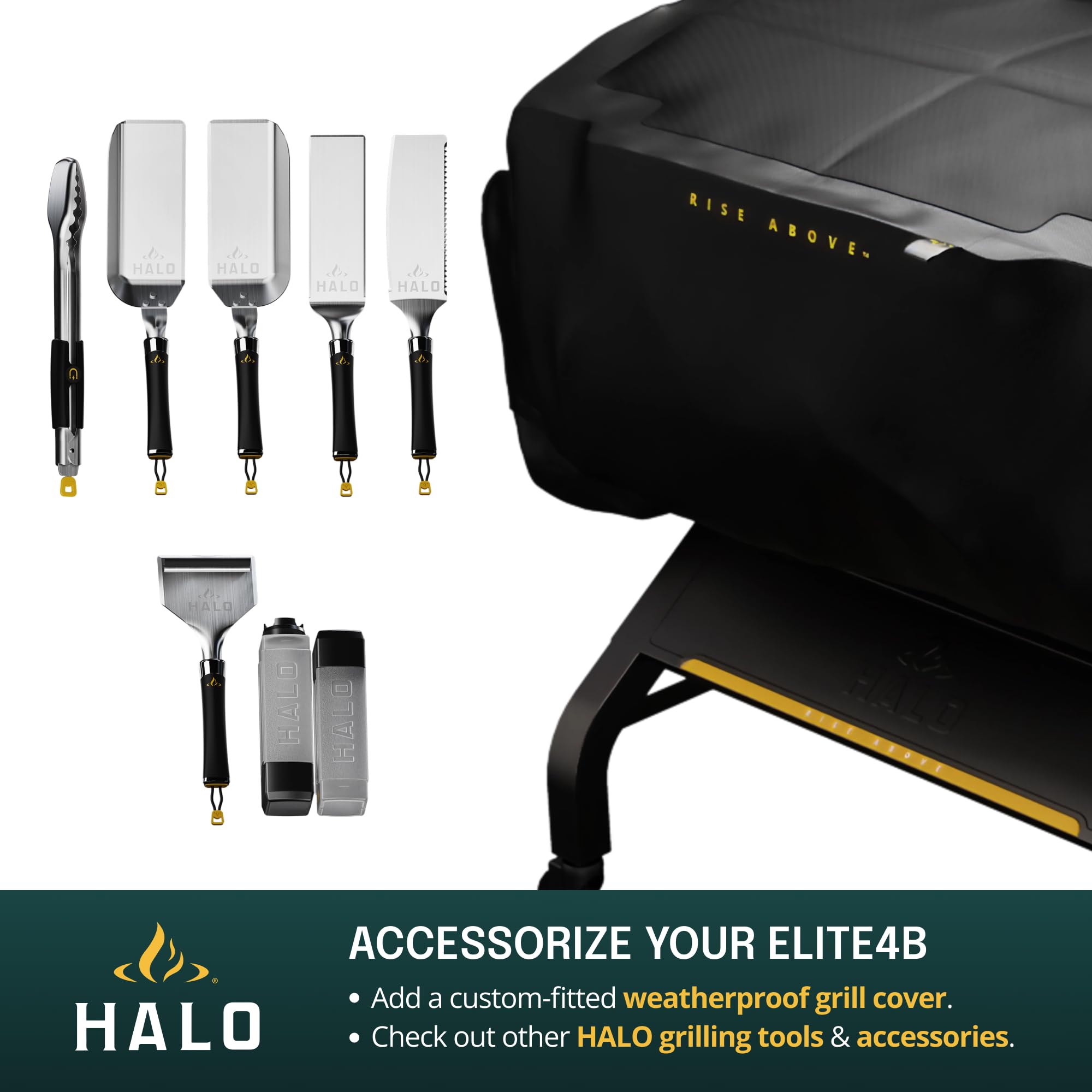 HALO Elite1B Outdoor Griddle | 2 Cooking Zones | 284sq. In. (21″ x 13.53″) Wind-Proof Cooking Surface | Portable Flat Top for Camping, Tailgates, and Patios | Propane Gas Grill | HZ-1007-ANA