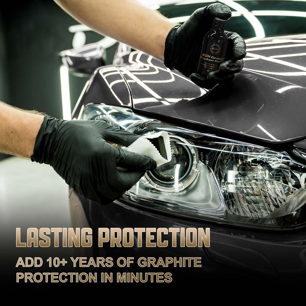 Graphene Ceramic Coating for Cars (17oz) - 12H Ceramic Spray Coating - 24+ Months of Long Lasting Protection - Ultra High Gloss & Shine - Unmatched Slickness - Extremely Hydrophobic