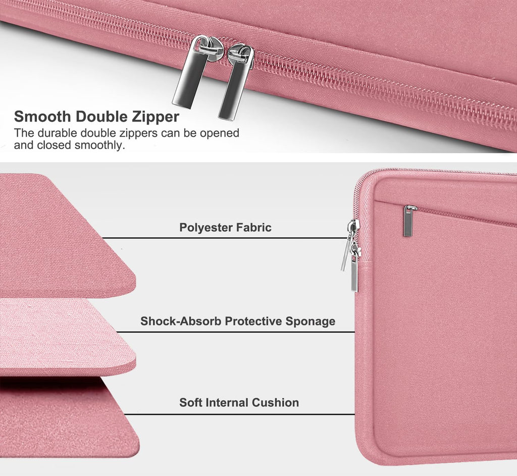 Laptop Sleeve Case 13.3 Inch, Durable 14 Inch Laptop Case Computer Carrying Bag Protective Cover Compatible with 13 14 inch MacBook Pro, MacBook Air, Dell, HP, Lenovo, Notebook, Computer, Black