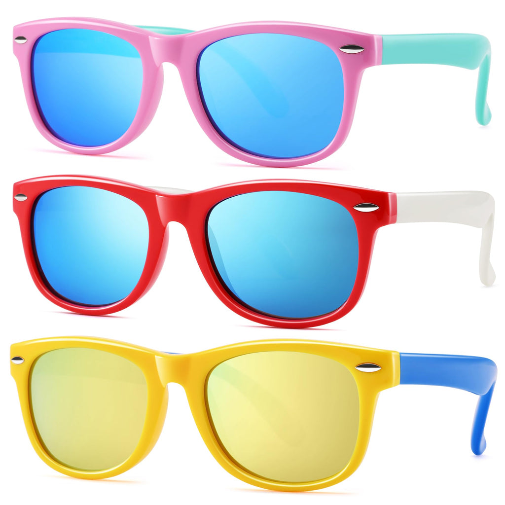 Pro Acme Kids Polarized Sunglasses, Flexible TPEE Frame Shades for Toddler Girls Boys, Ages 3-12