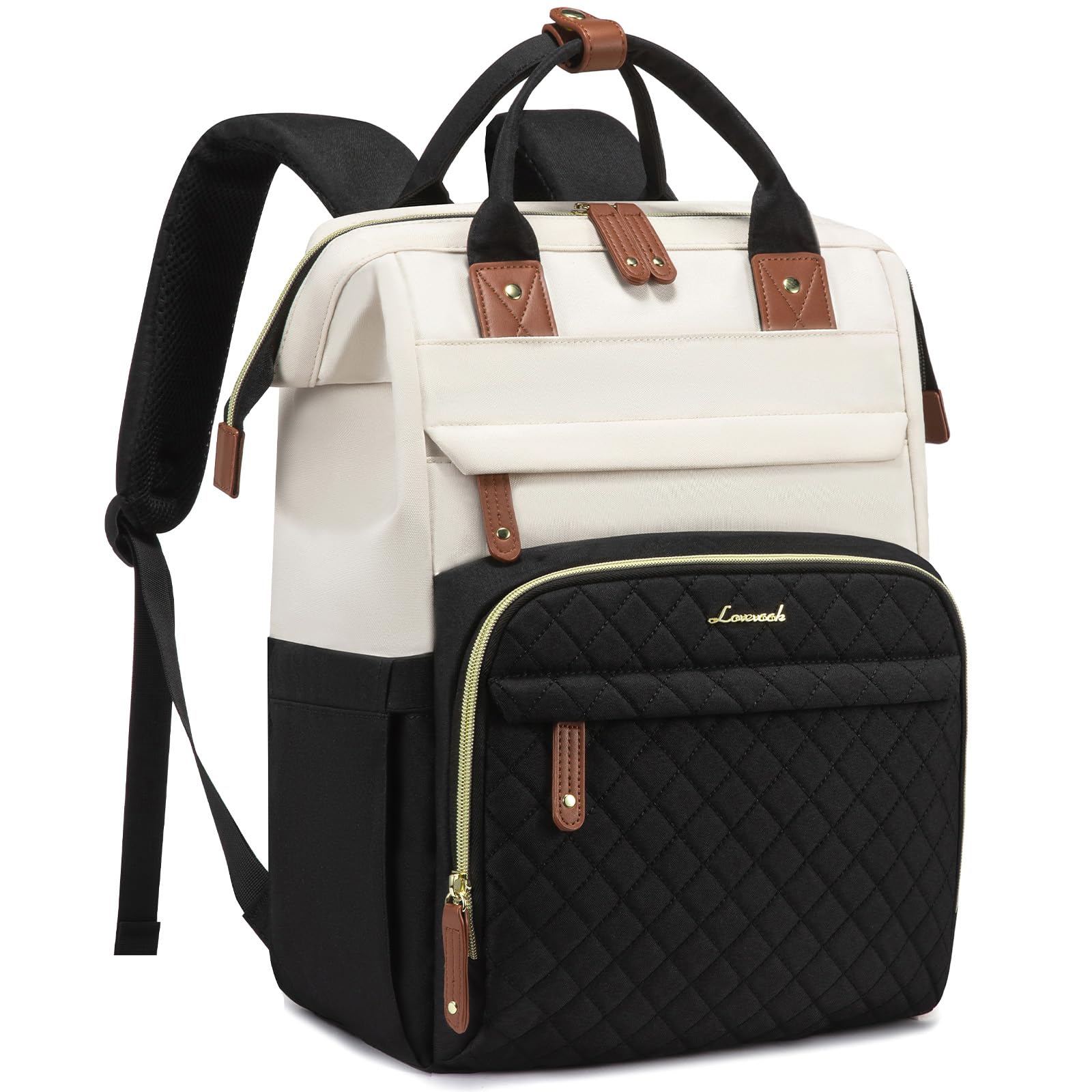 LOVEVOOK Laptop Backpack for Women, 15.6 inch Waterproof Nurse Bag Teacher Work Backpack Purse for Women, Travel Computer Backpack for College Office Business Ladies