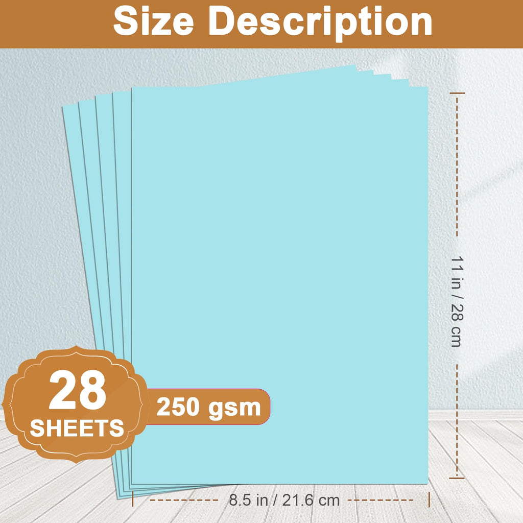Silunkia 28 Sheets Black Cardstock 8.5 x 11 for Halloween, 250gsm/92lb Heavyweight Black Paper Card Stock for DIY Cards, Scrapbooking, Greeting Cards, Invitations, Party