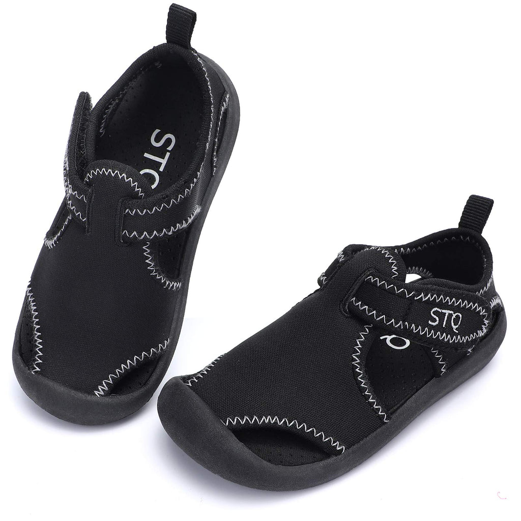 STQ Boys Girls Water Shoes Quick-Dry Slip on Beach Swim Pool Sandals(Toddler/Little Kid)