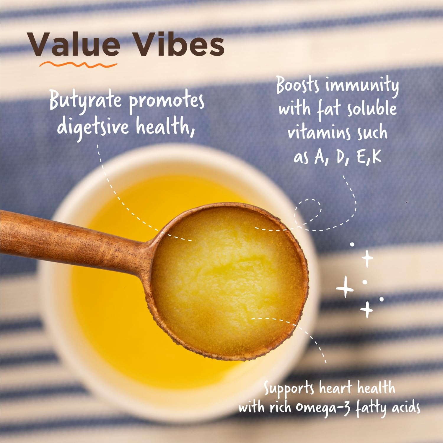 Grass Fed A2 Cultured Ghee | Gir Cow Ghee | Clarified Butter | Cultured Desi Ghee,Non-GMO, Lactose-Free, Keto Friendly - Two Brothers Organic Farms (16 fl oz (500 ml) Plastic)