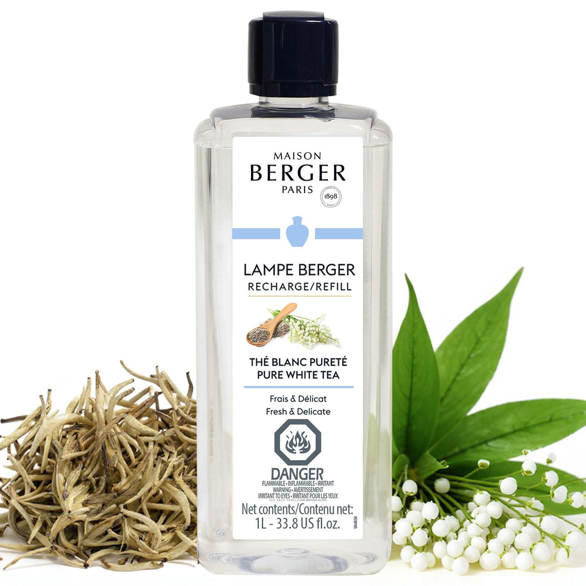 MAISON BERGER Lampe Berger Refill, 1 L, Agaves Garden | Catalytic Lamp Fragrance Refill, Helps Neutralize Odors, ~160 h Fragrance Diffusion, Made in France