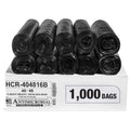 Aluf Plastics High Density Trash Bags, 10 Gallon, 4000 Count, 6 Micron (eq), 24" x 24", Black, for Bathroom, Office, Industrial, Commercial, Janitorial, Municipal, Recycling