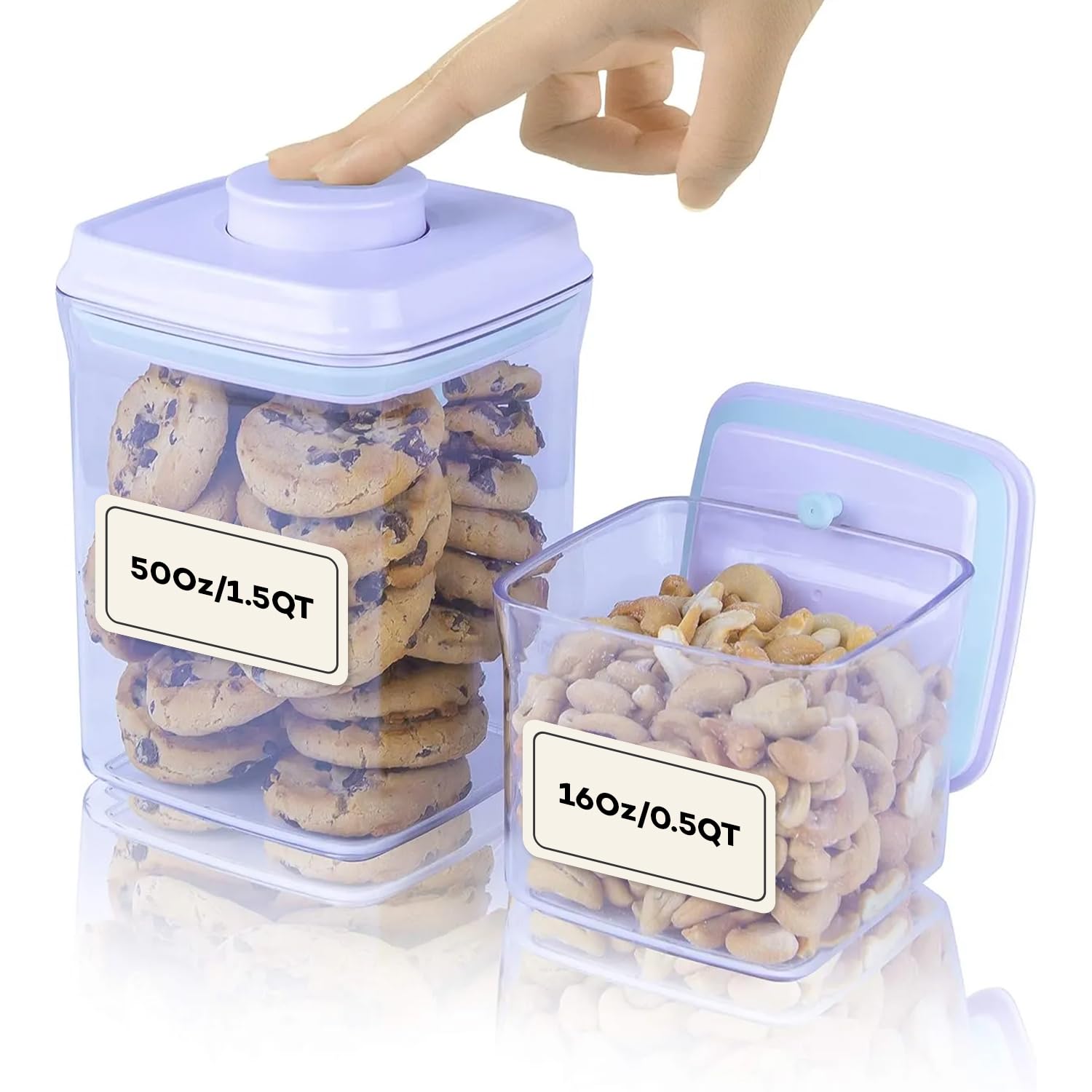 Bop Top Airtight Food Storage Containers with Lid 13.5 Cups / 108 oz | Kitchen Canister Sets | Air Tight Pantry Container | Pop Top Dry Food Storage Containers for Snacks, Sugar, Flour, Baking, Pasta