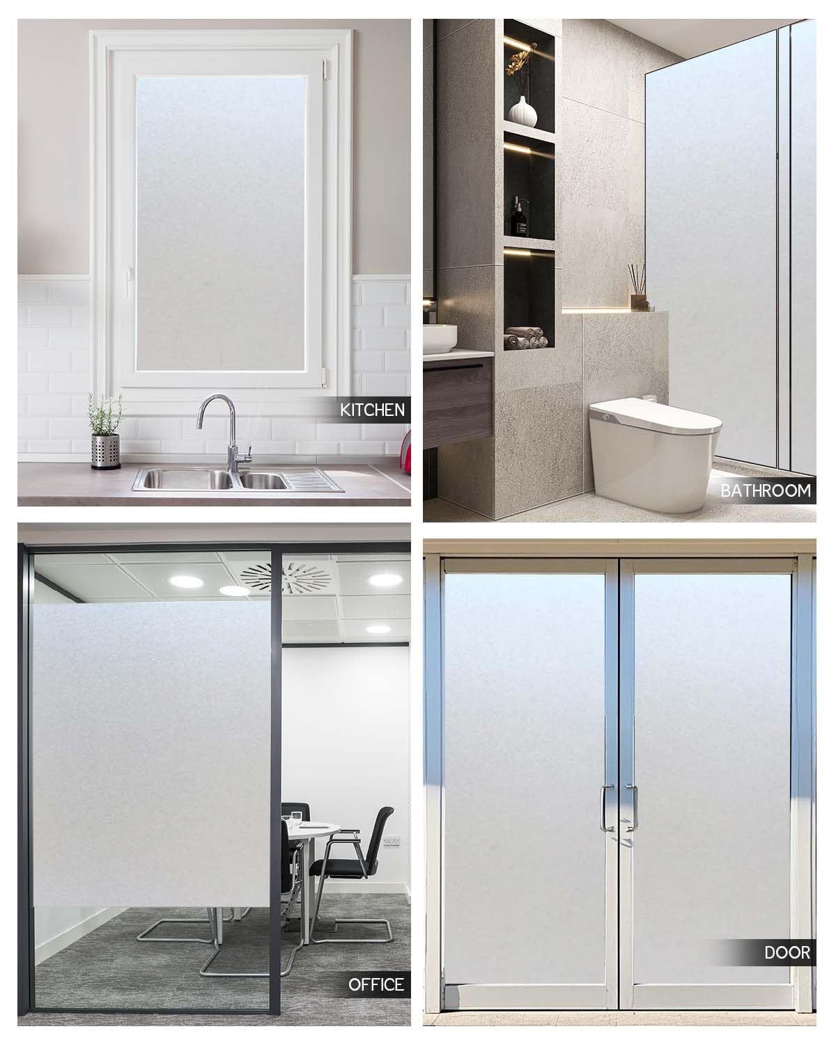 Window Privacy Blinds, Removable Glass Door Privacy Film, Suitable for Bathrooms, Offices, Static Cling Decorative Film, Reusable Window Stickers (Blinds, 17.5 x 78.7 inch)