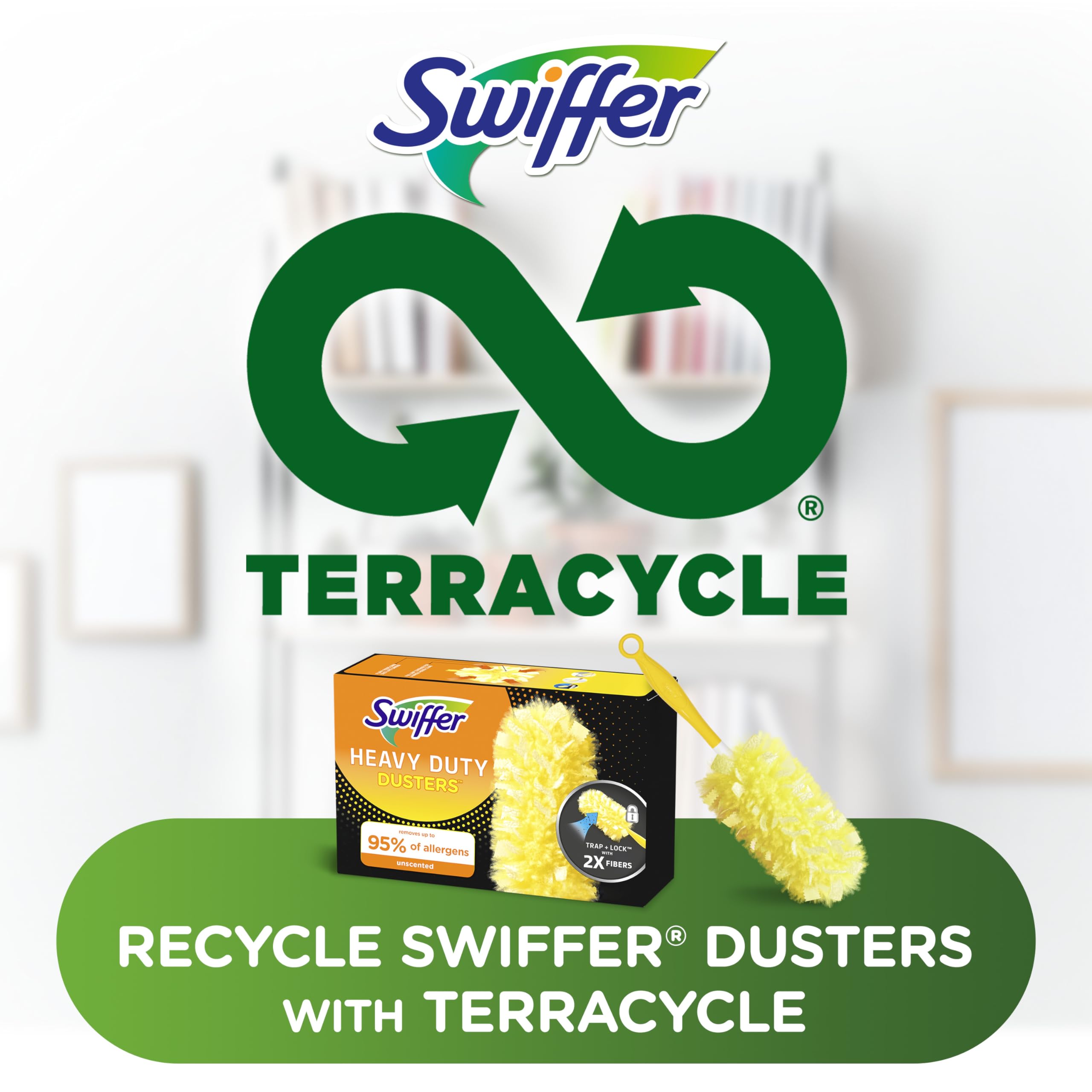 Swiffer Dusters Heavy Duty Multi-Surface Duster Refills for Cleaning, Unscented, 11 Count
