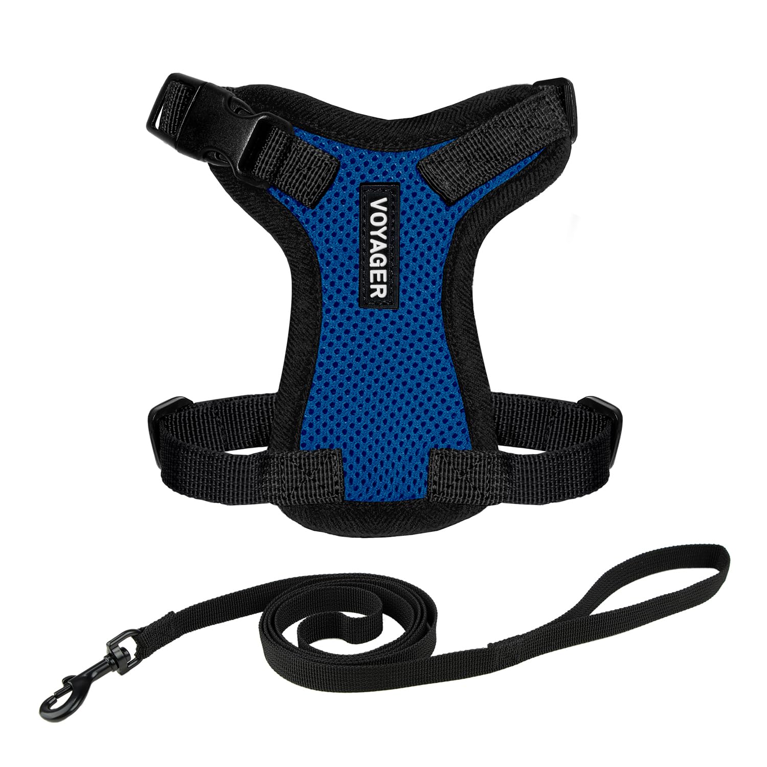 Voyager Escape-Proof Step-in Lock Cat Harness & 5ft Neoprene-Handle Leash Set All-Weather Mesh with Reflective Stitching for Small to Large Cats by Best Pet Supplies, Army (327), XXXS