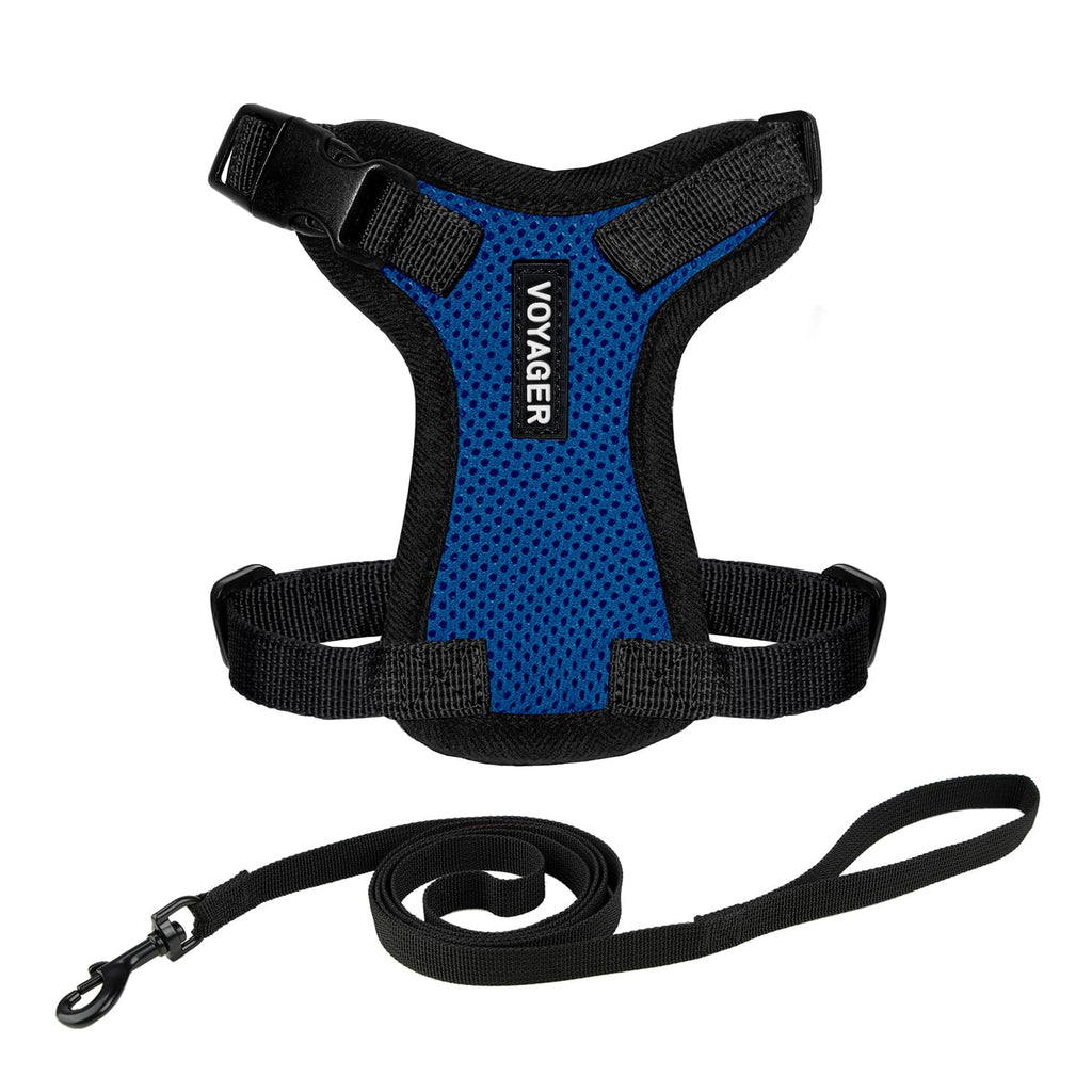 Voyager Escape-Proof Step-in Lock Cat Harness & 5ft Neoprene-Handle Leash Set All-Weather Mesh with Reflective Stitching for Small to Large Cats by Best Pet Supplies, Army (327), XXXS