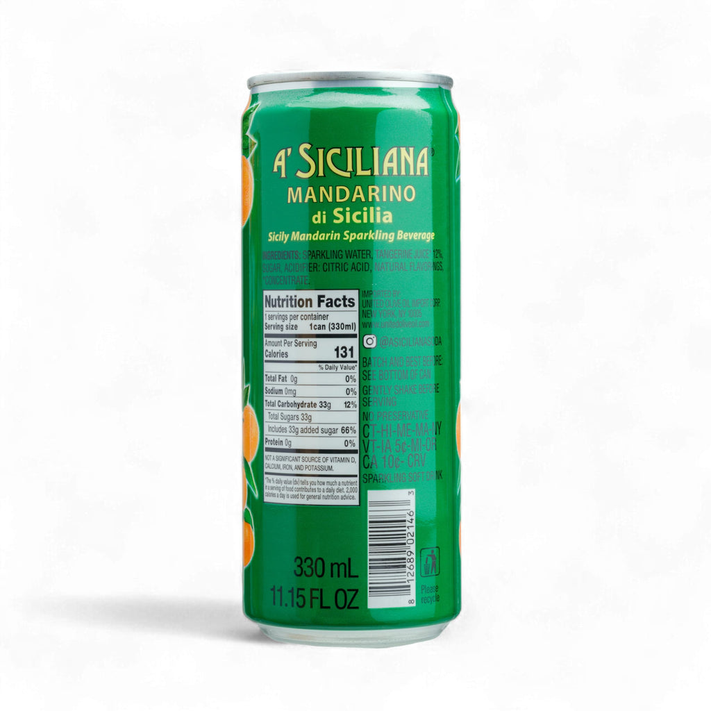 A' Siciliana Sicilian Sparkling Drink Aranciata - Refreshing and Delicious Italian Soda made with Sicilian Blood Orange - Authentic Imported Italian Beverage - Blood Orange Soda 24 Pack of 11.15 fl oz Cans