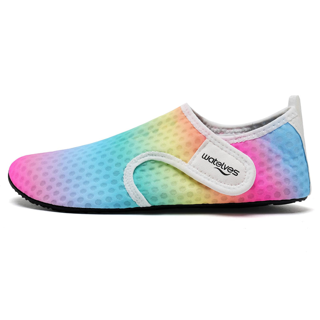 WateLves Water Shoes for Women Men Swim Beach Aqua Socks Quick Dry Barefoot House Slippers Travel Shoes with Adjustable Magic Tape for Pool Diving Boating Yoga Surf