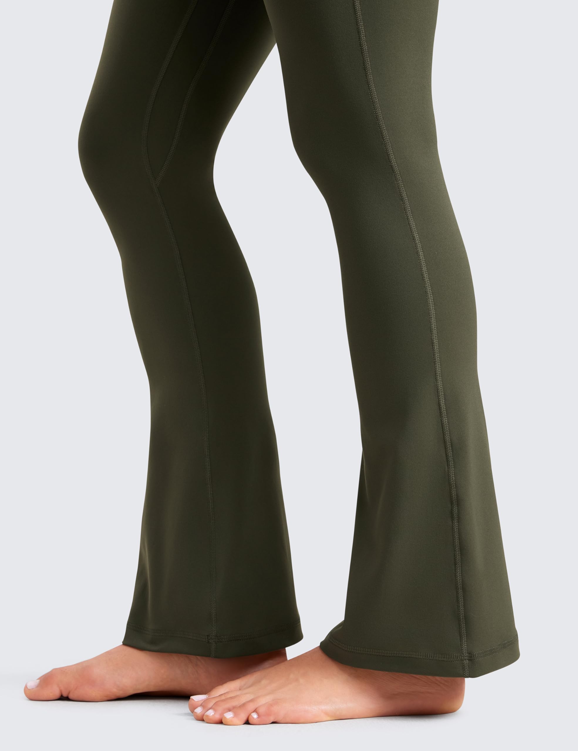 CRZ YOGA Butterluxe Mini Flared Leggings 30"/31.5"/33'' - High Waist Bootcut Casual Lounge Women Yoga Pants with Pocket