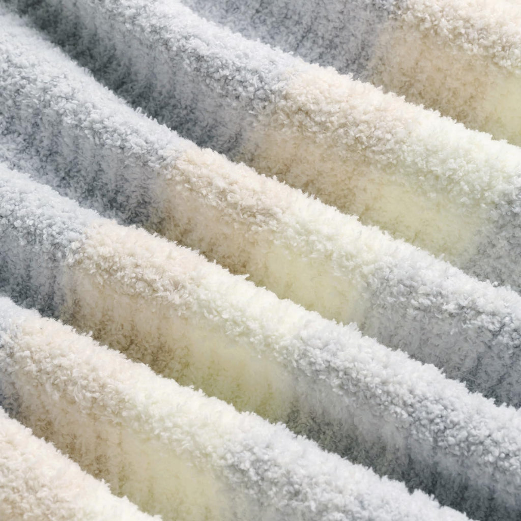 Checkered Throw Blanket, Black Soft Cozy Fluffy Knitted Throw Blankets for Couch, Sofa, Bed, Chair, Warm Fuzzy Travel Picnic Lightweight Plaid Blanket, 50x70 inches