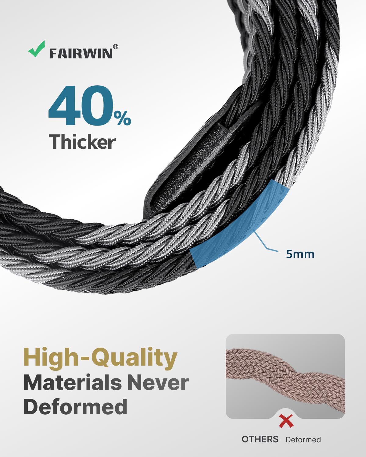 FAIRWIN Men's Golf Belt, Stretch Braided Elastic Woven Casual Jeans Belts 1 3/8" Nylon Web Work Belts for Men