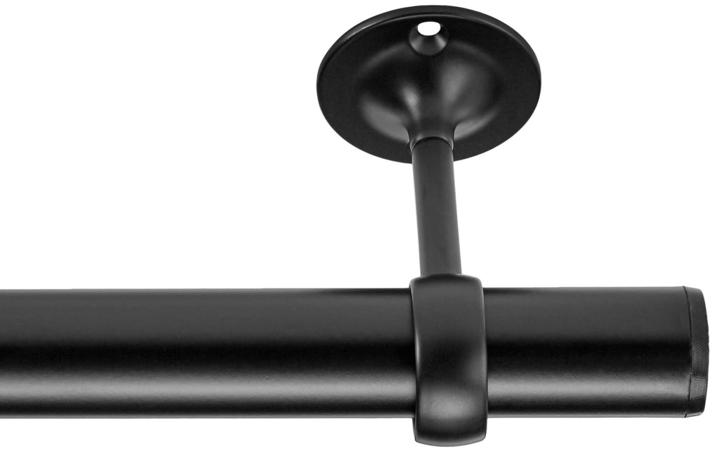 Amazon Basics Curtain Rod Ceiling-Mount Bracket Set, 4-Pack, Black Finish