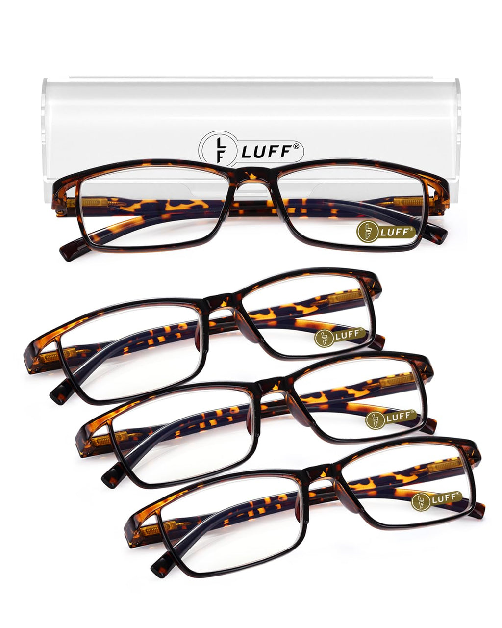 LUFF 6Pcs Anti-Blue-ray Reading Glasses Portable Ultra-Light Readers(0.00X)