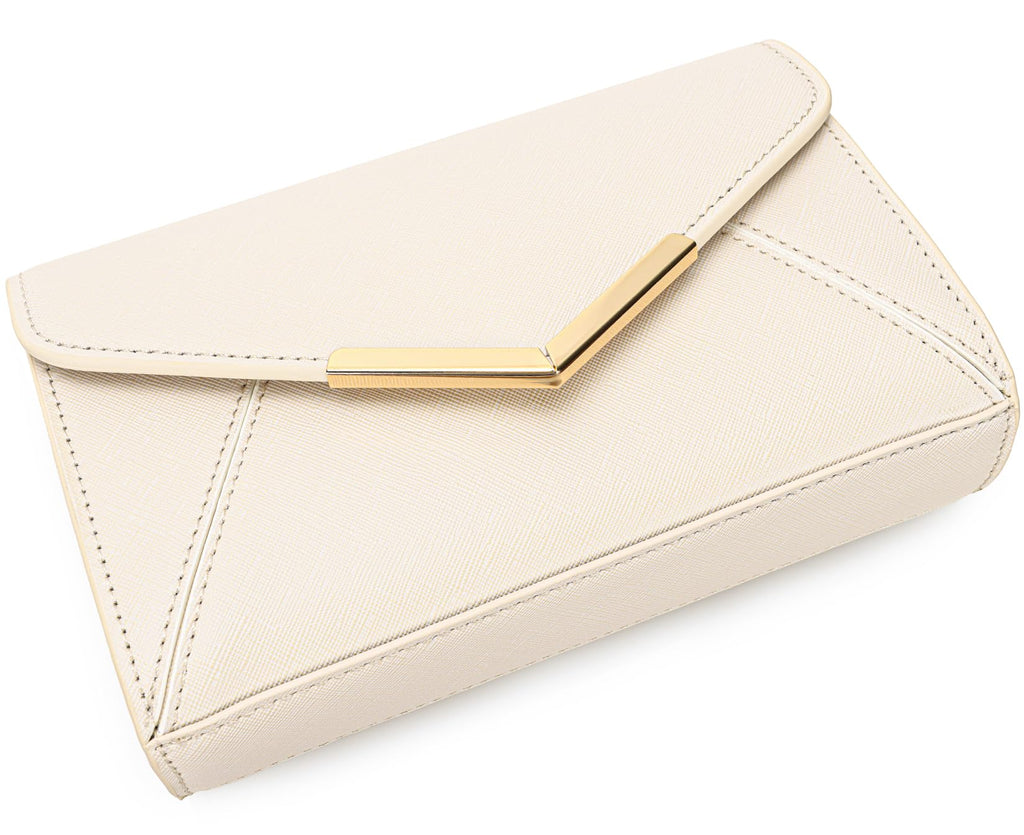 DEXMAY Women Envelope Clutch Faux Saffiano Leather Evening Handbag Foldover Clutch Bag Formal Dressy Purse