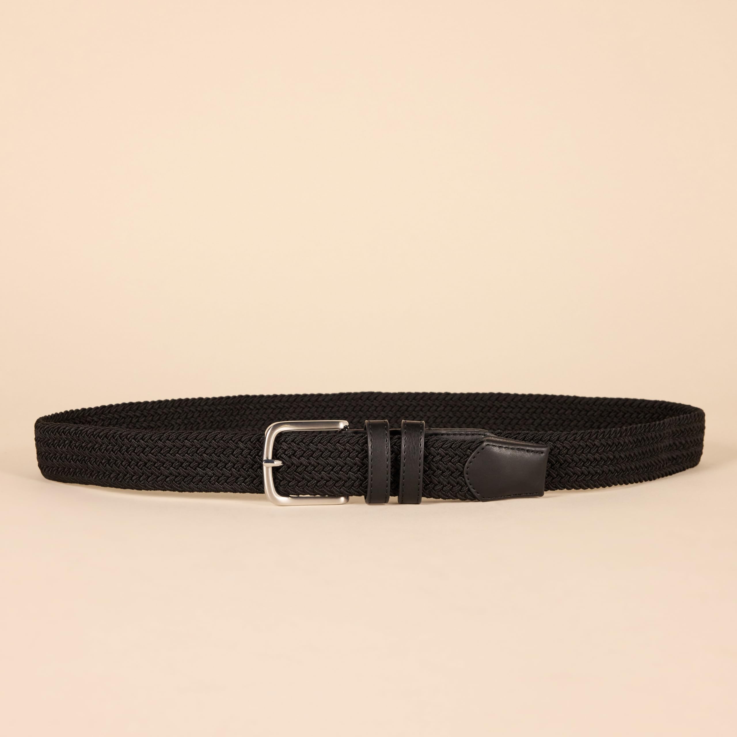 Amazon Essentials Men's Stretch Woven Braid Belt for Jeans
