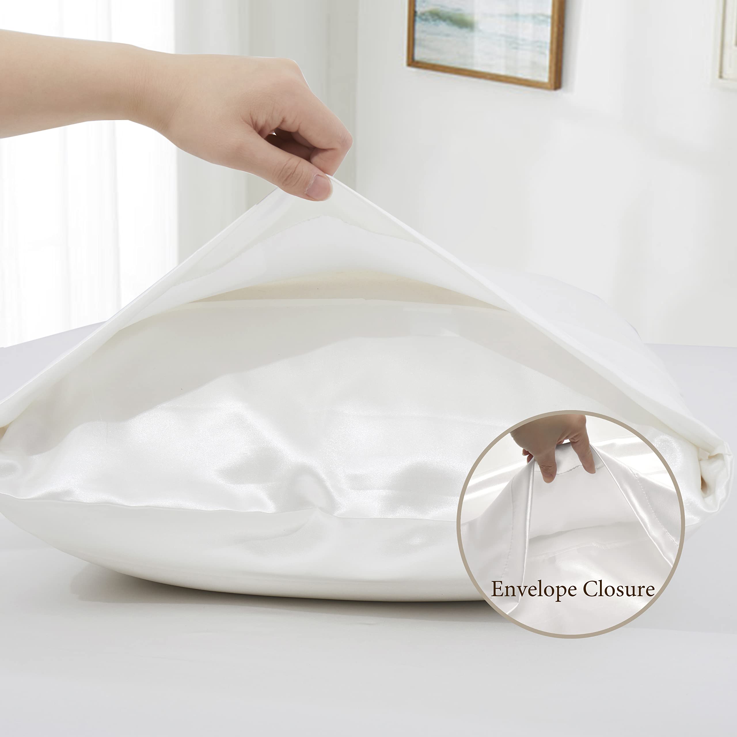 VACVELT 3pcs Beige Satin Sheets Twin Size Bed Set, 15 Inch Deep Pocket Silky Satin Sheet Set, Soft Satin Bedding Set Cooling & Luxury Bed Sheets, 1 Fitted Sheet + 1 Flat Sheet + 1 Pillowcase