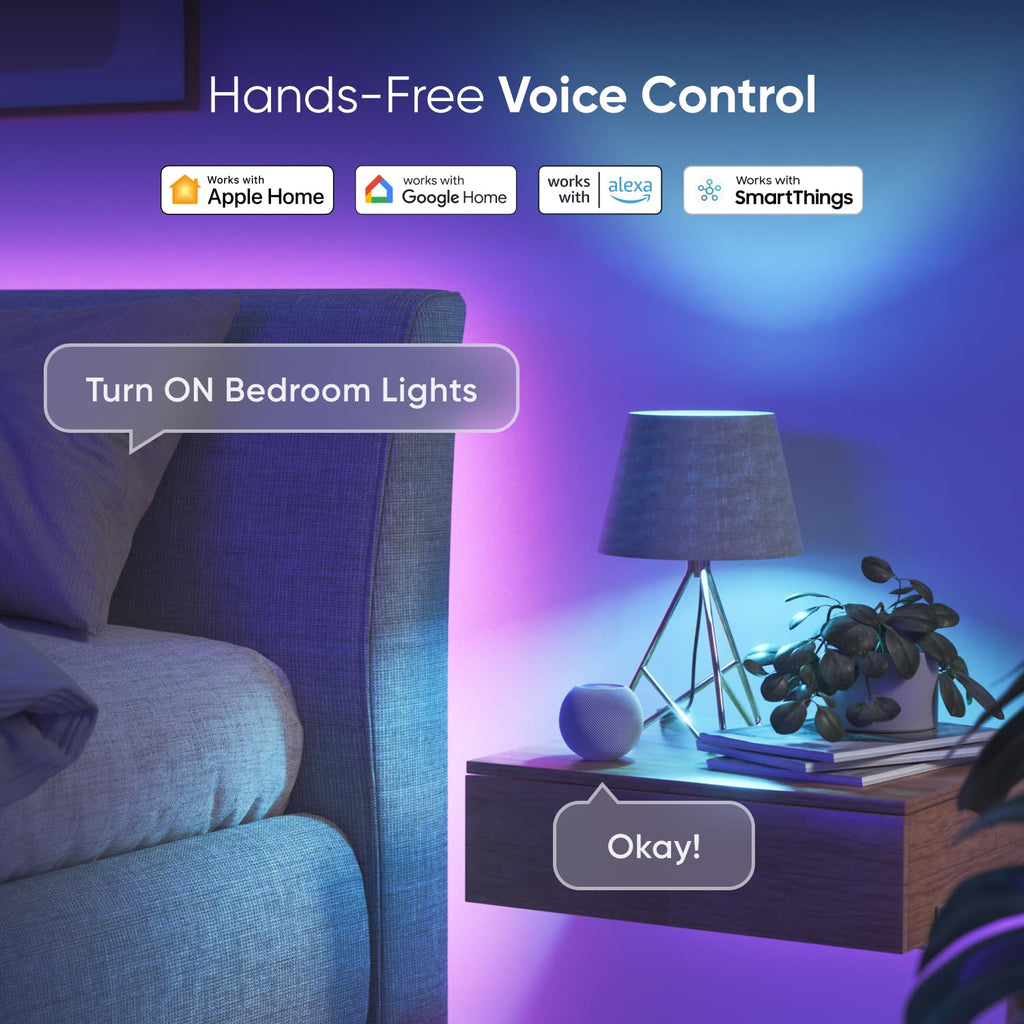 Nanoleaf Essentials Smart Light Bulbs, Matter Smart LED Bulbs Work with Alexa & Google Home, 1000lm 16M+ RGBTW Color Changing Light Bulb, Music Sync A19 E26 2.4GHz WiFi Bluetooth Light Bulb 60W, 2PK
