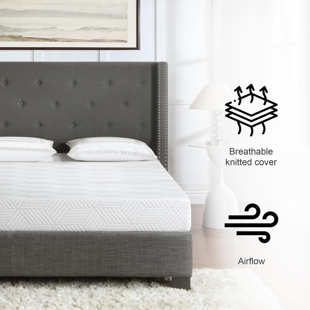 Twin Size Mattress Gel Memory Foam Bed Mattress in a Box Medium Firm and Good Support Removable and Washable Design Breathable Fabric Small Compression Packaging for Kids and Adults