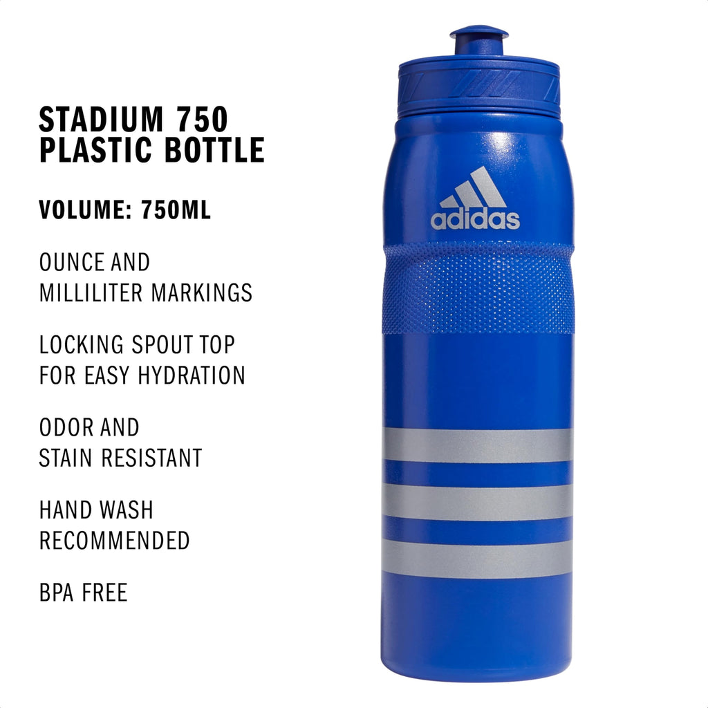 adidas 750 ML (28 oz) Stadium Refillable Plastic Sport Water Bottle