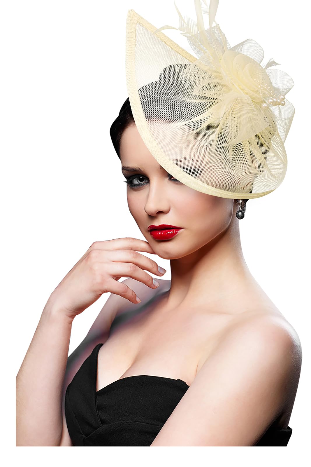 AQOKKA Women Fascinators Hats Flower Fascinators with Headband and Clip Tea Party Headwear for Women and Girls
