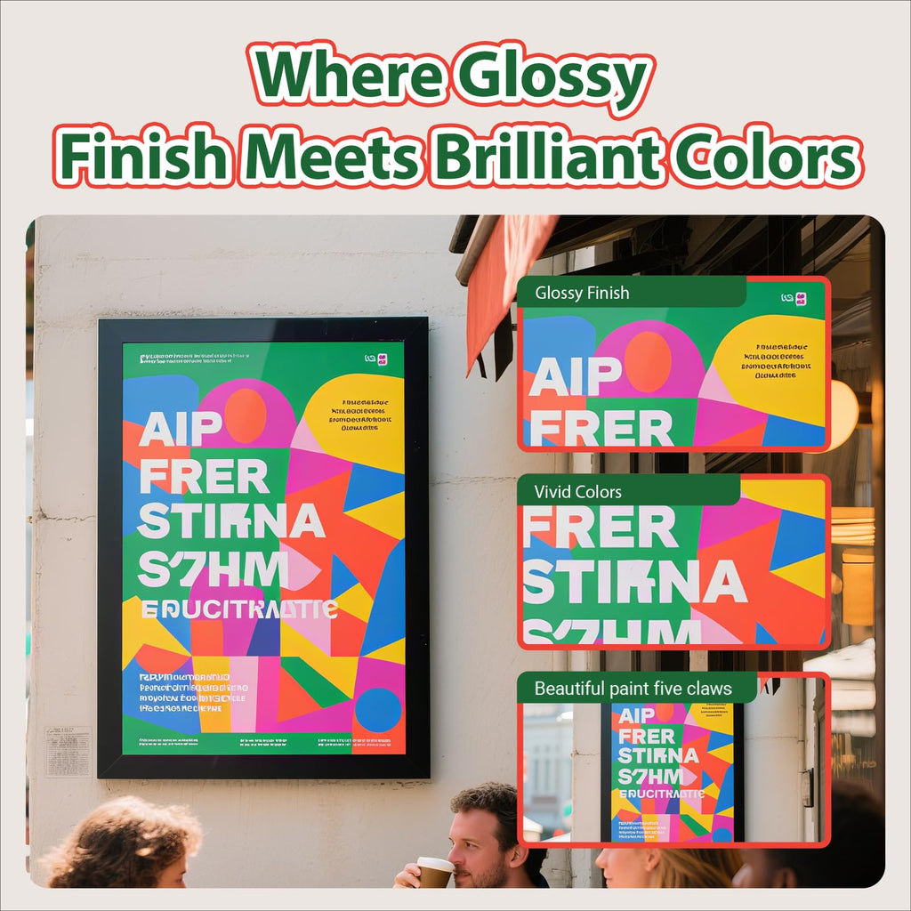 Uinkit Premium Glossy Inkjet Photo Paper - 4x6 Inch, 48lb 180gsm, 100 Sheets - Professional Photographic Quality, Dye Ink Compatible, High-Gloss Finish for Vivid Memories & Instant Prints