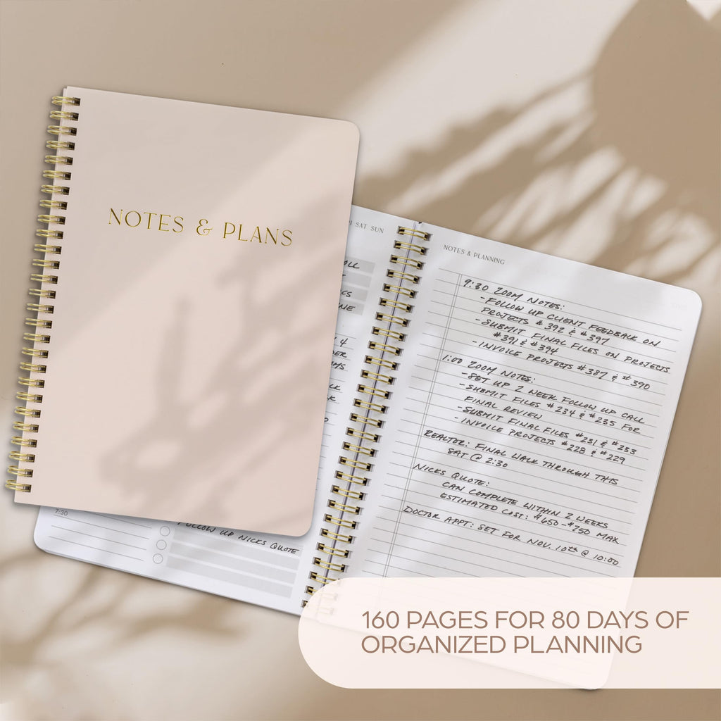 Beautiful Daily Planner And Notebook With Hourly Schedule - Aesthetic Spiral To do List Notepad to Easily Organize Your Tasks And Appointments - Stylish Book And School Or Office Supplies