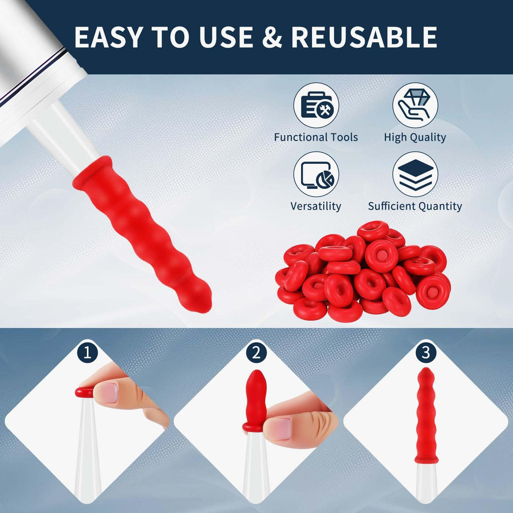 Zonon 10 Pieces Caulk Cap Caulk Saver Finishing Tool Tube Covers Tube Caps for Sealing and Preserving, Red