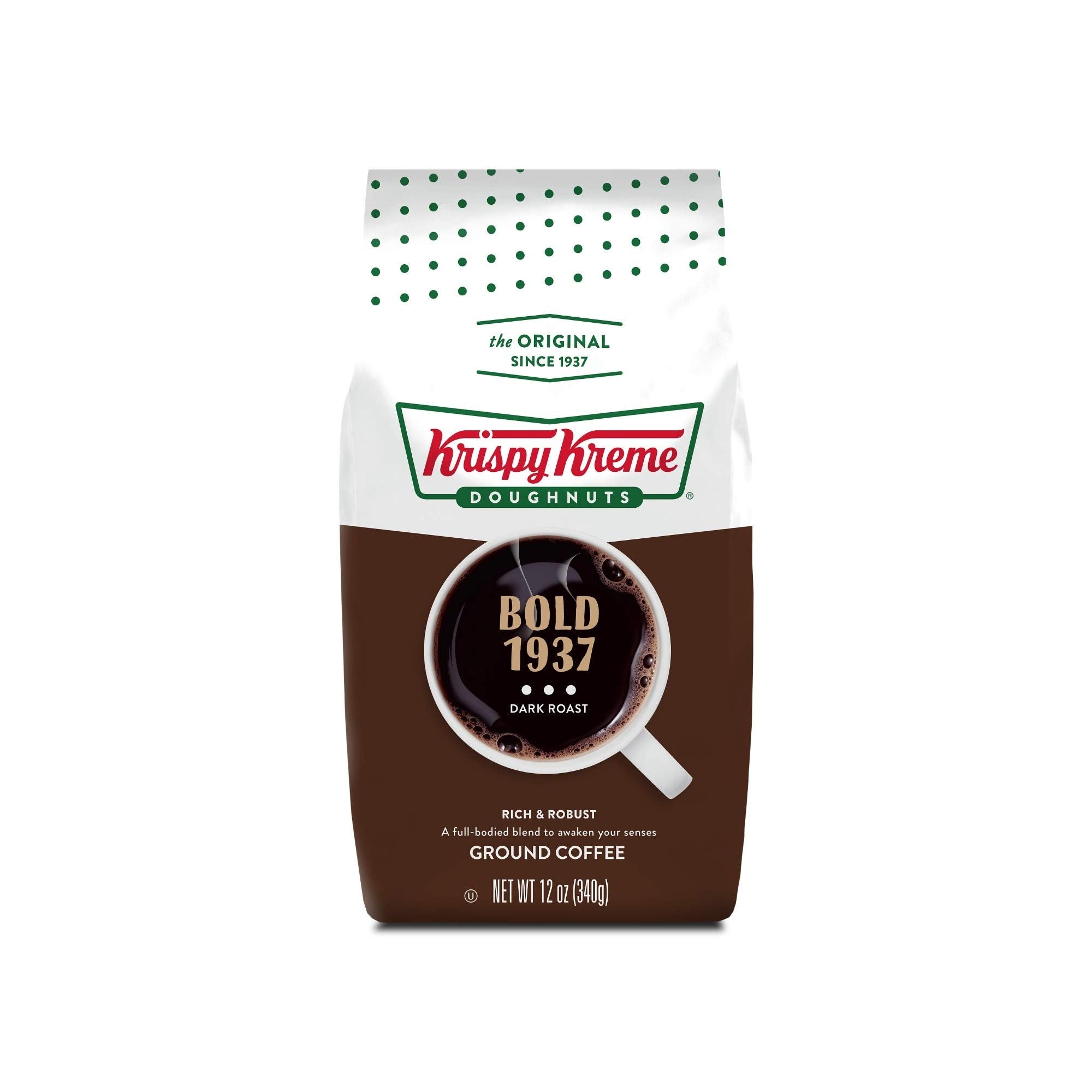 Krispy Kreme Doughnuts, Classic, Ground Coffee, Medium Roast, Bagged 12oz