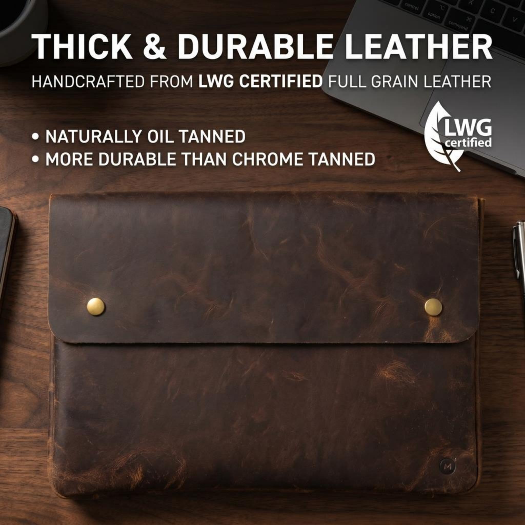 Leather Portfolio Professional Organizer Padfolio – Resume Folder with Luxury Pen, Stylish Document Folio for Letter Size Writing Pad with Business Card Holder, Ideal Gift Portfolios for Men and Women