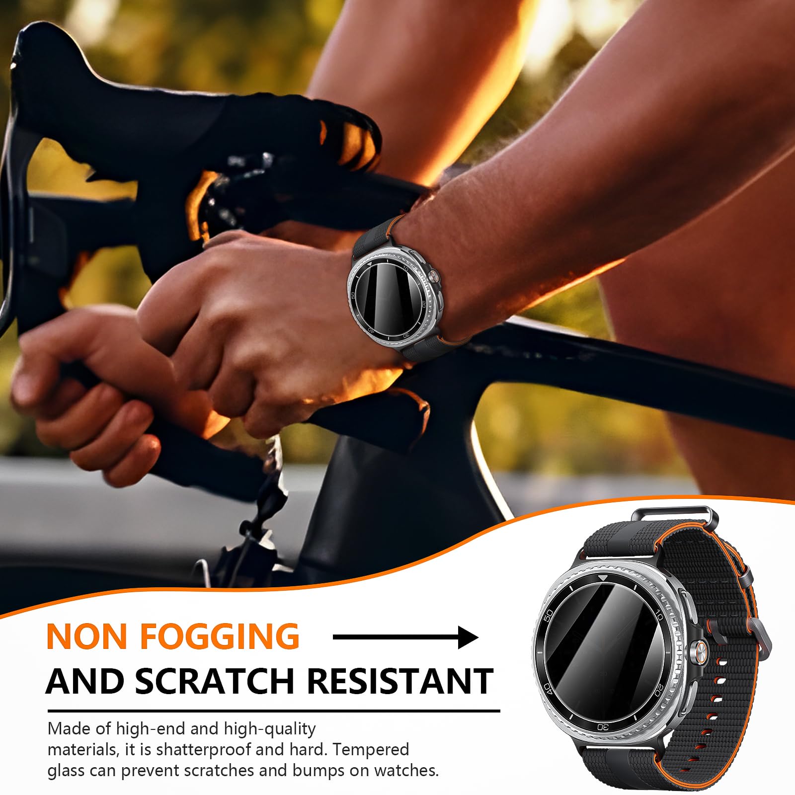 Suoman 4-Pack for Samsung Galaxy Watch 4 Classic 46mm Tempered Glass Screen Protector for Galaxy Watch 4 Classic 46mm Smartwatch [2.5D 9H Hardness] [Anti-Scratch]